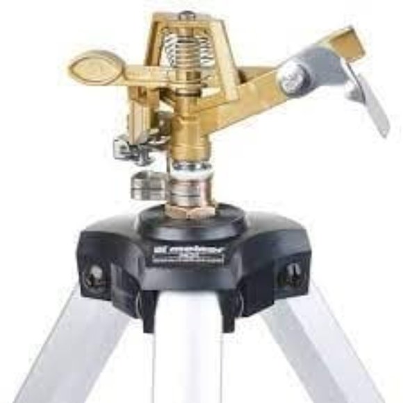 MELNOR Metal 85ft 360 Diameter Rotating Pulsating Sprinkler w/ Tripod 48"H 9620 - Picture 3 of 7